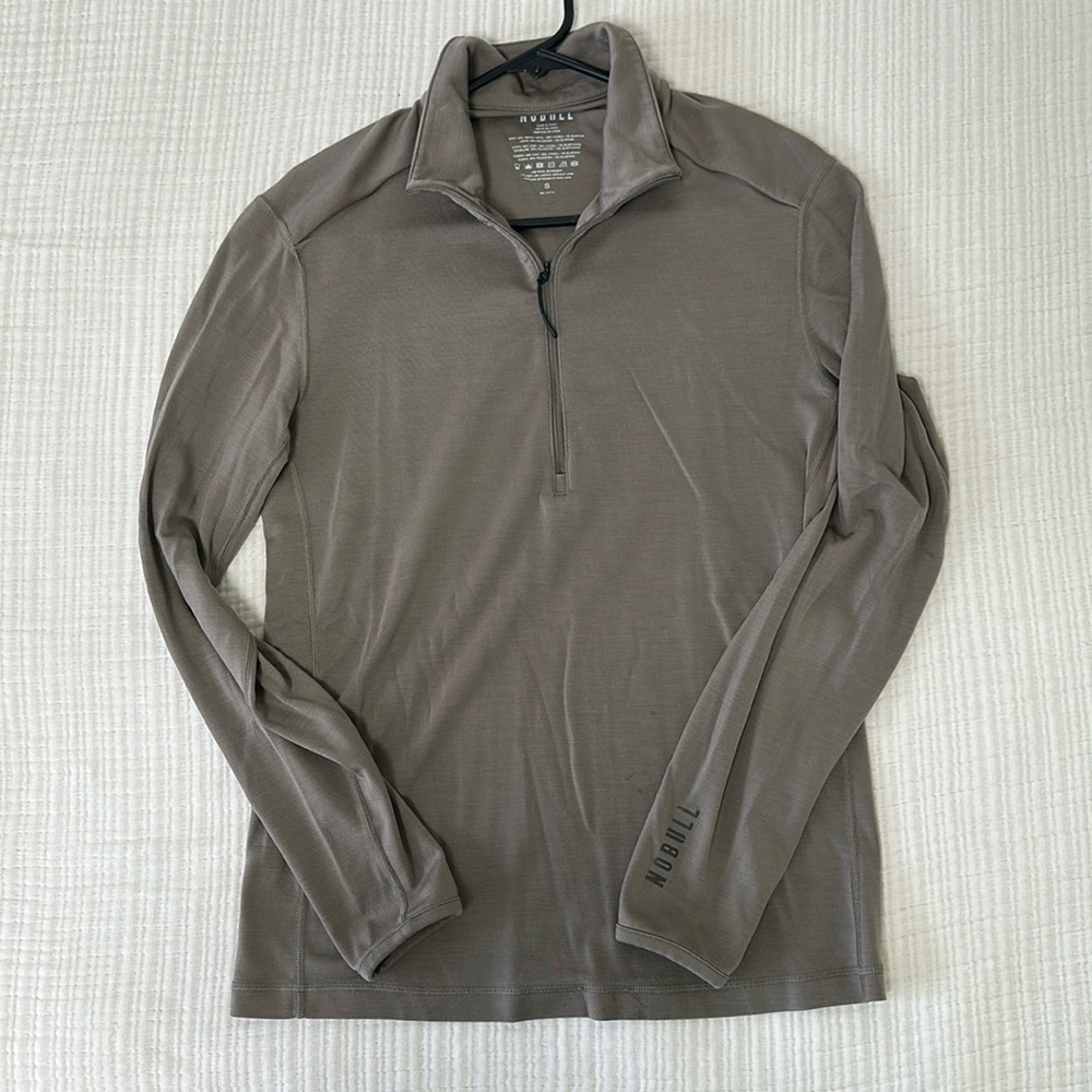 NOBULL MEN'S BLENDED MERINO WOOL 1/4 ZIP